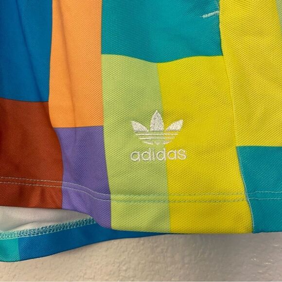 Adidas Surf Shorts Colorblock Patchwork bright bold rainbow colorful Women's M - Picture 4 of 13